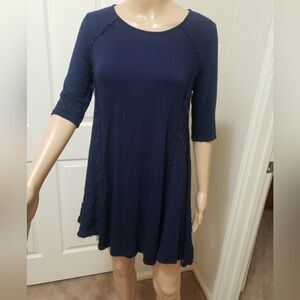 Alter'd State xs quarter sleeve edgy raw seams tunic / mini dress